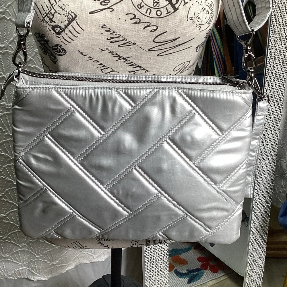 Lug Silver Crossbody Bag